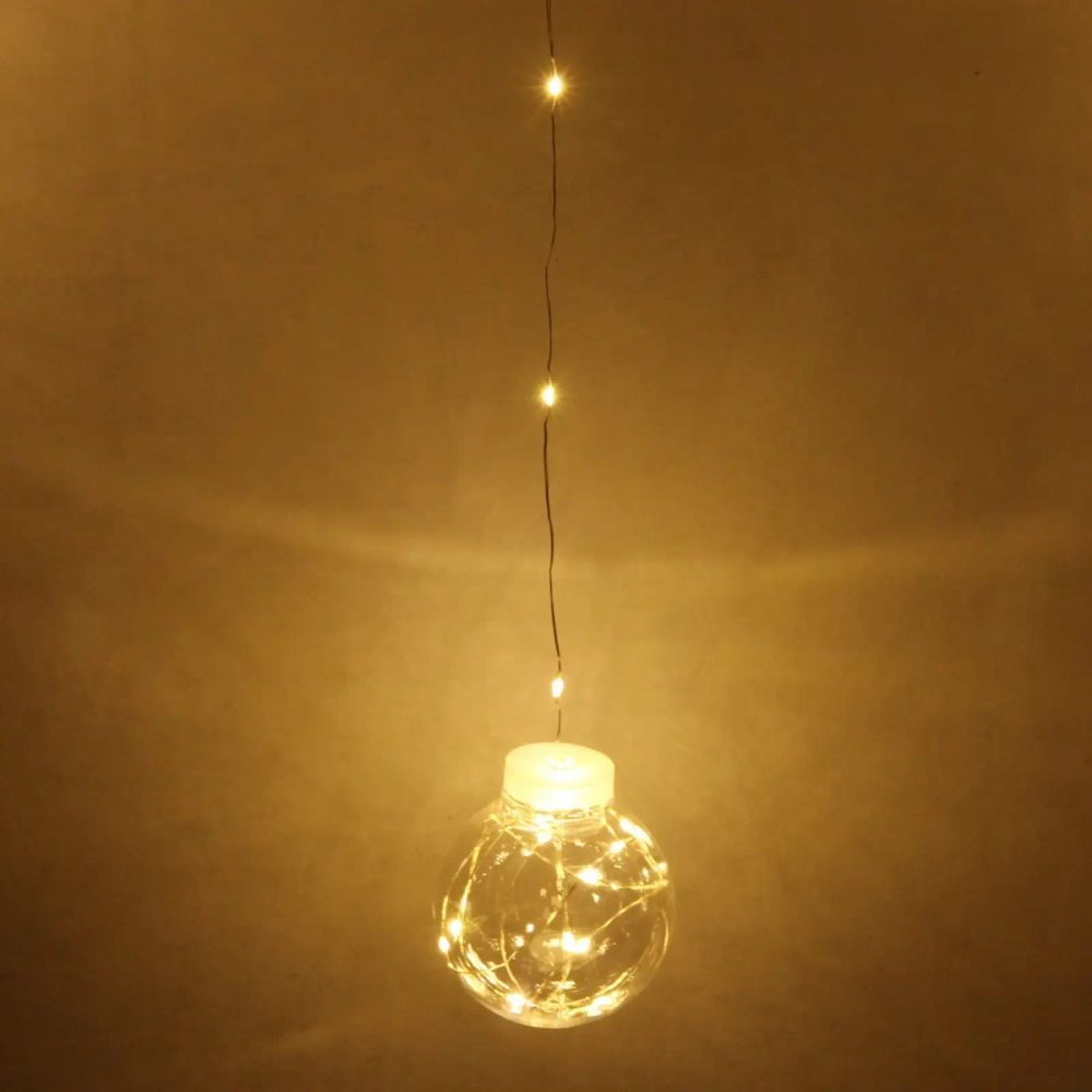Гирлянда для дома БАХРОМА «Шар» ш2,5 м* в0,5/0,8м 200 ламп LED, d-8 см, 1 реж, IP-20, Теплый белый