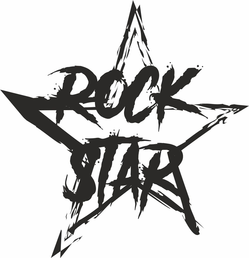 Термотрансфер "Rock star" 10.5х11 см, 1 шт, M №04, Gamma M-422