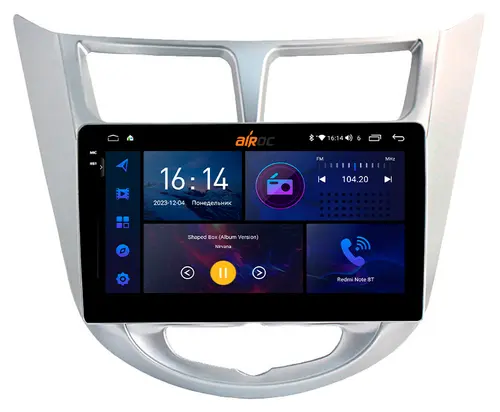 Магнитола для Hyundai Solaris 2010-2016 - AIROC 2K RI-2003 Android 12, Быстрая, QLed+2K, CarPlay, SIM-слот