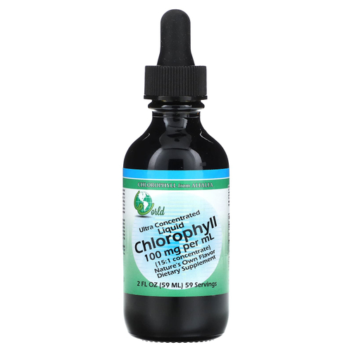 World Organic, ультраконцентрированный жидкий хлорофилл, 59 мл (2 жидк. унции)