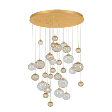 Corbett Istanbul Chandelier, 102 cm, Vintage Gold Leaf