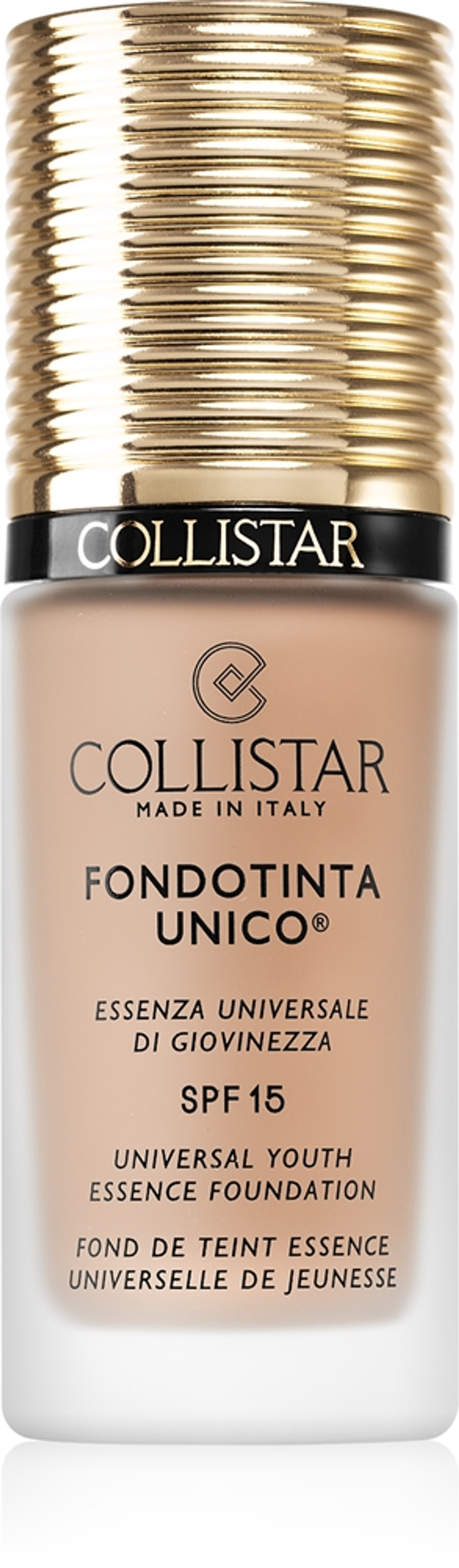 Collistar Unico Foundation - Тональный флюид с защитой SPF 15, омолаживающий оттенок 3R Rosy Beige, 30 ml
