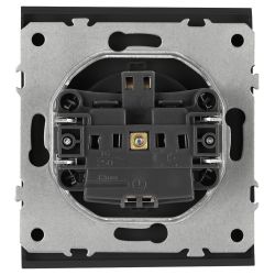 Розетка ЭРА Arktik 16-2102-05 с заземлением 2P+E Schuko со шторками 16А-250В антрацит | Эра Arktik