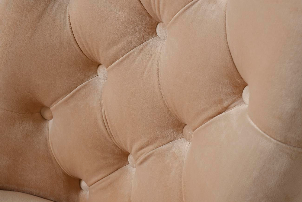 Стул велюровый Garda Decor бежевый - матовое золото 76AR-6210GOLD-BG