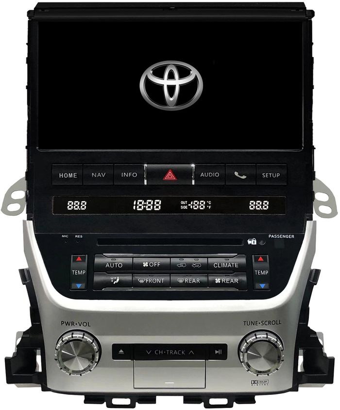 Магнитола для Toyota Land Cruiser 200 2015-2021 (с JBL и 360) - Kuberg ZH-T1001 дисплей 10.1" на Android 10, Быстрая, CarPlay, SIM-слот