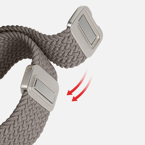 Эластичный ремешок темно-серого цвета (Clay) от Dux Ducis для смарт часов Samsung Galaxy Watch 45 и 46мм (размер крепления 22мм), серия Strap (Mixture Pro Series)