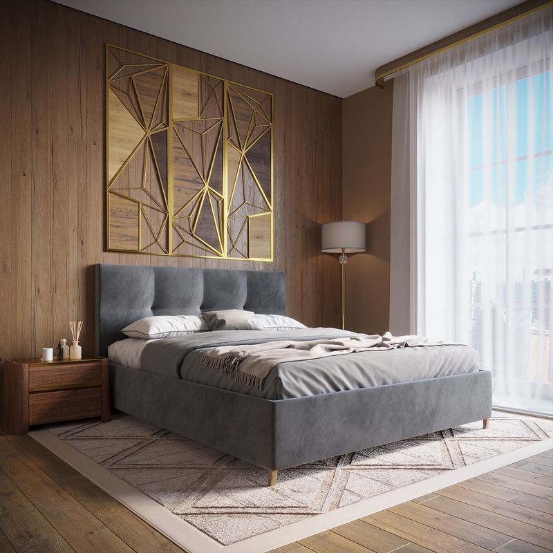 Двуспальная кровать с настилом Оптима, 120х200