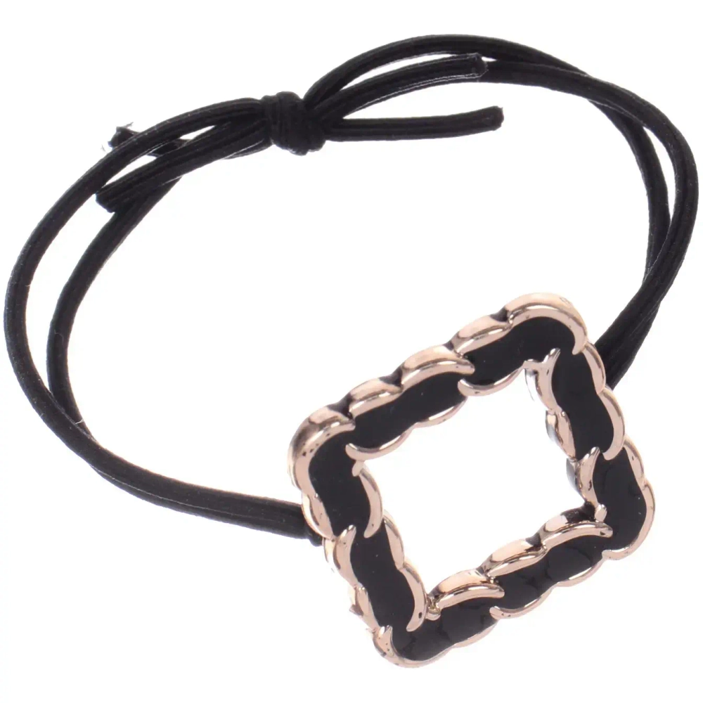 Резинка для волос 1шт «Кокетка - Aks Bambina chain», квадрат, микс 2 цвета, d-5см