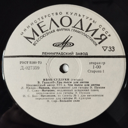 Винтажная виниловая пластинка LP Ивао Судзуки Классическая Гитара (СССР 1979)