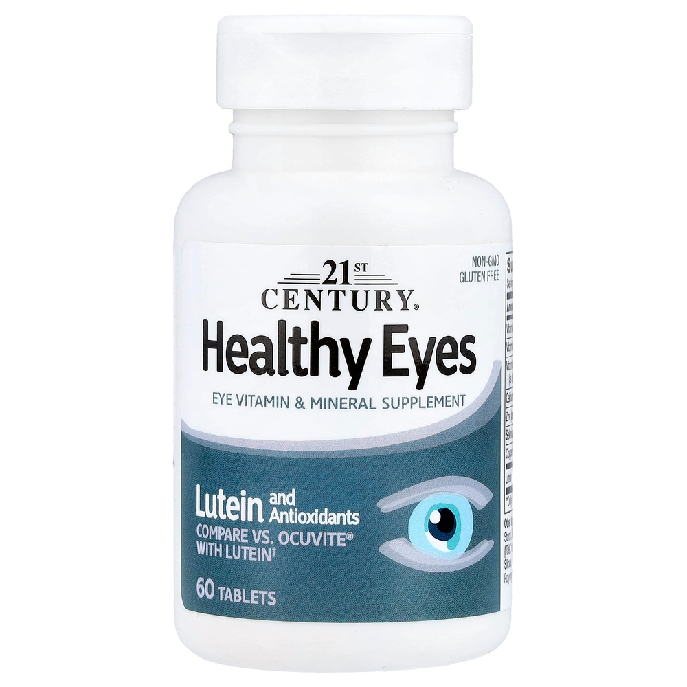 21st Century, Healthy Eyes, комплекс для здоровья глаз с лютеином и антиоксидантами, 60 таблеток
