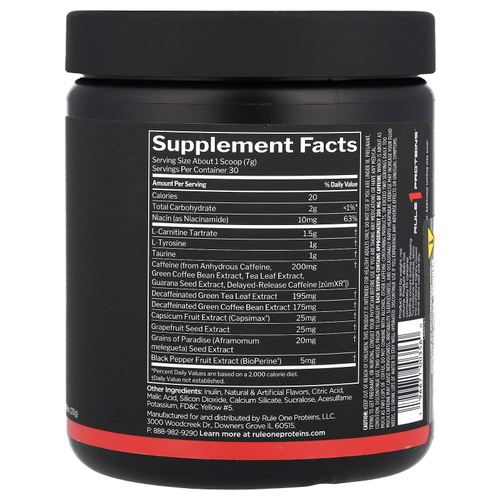 Rule One Proteins, Burn ™, Thermo Weight Management, персик и манго, 210 г (7,41 унции)