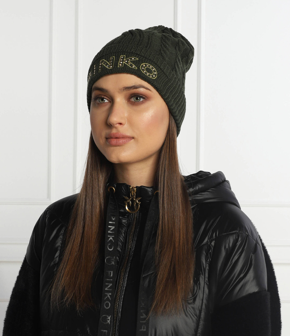 шапка bamboo cappello viscosa cables Pinko - зеленый(1G2079 A05Z)