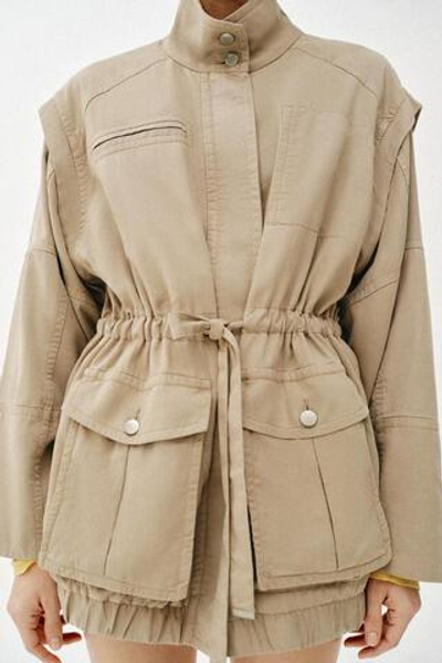 Длинный пиджак с высоким воротником - ZARA