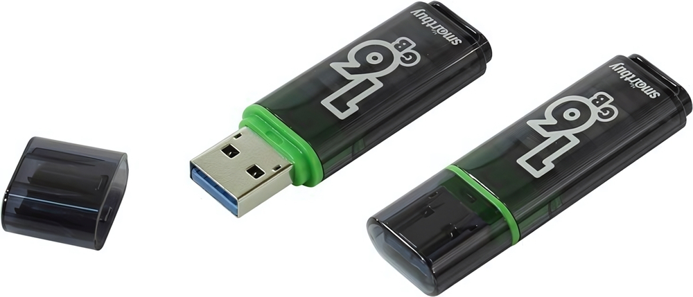 Флеш-накопитель 16 Gb Smartbuy Glossy Grey 3.0
