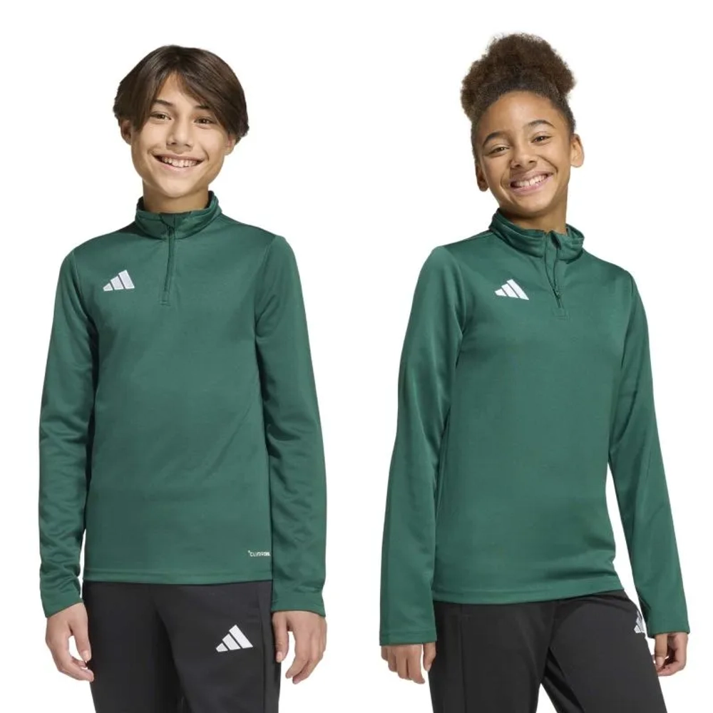 Кофта для мальчика теннисная Adidas Kids Entrada 26 Training Top - dark green/white