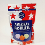 Fazer Конфеты-пастилки AMERIKAN PASTILLEJA в разноцветной глазури с начинкой из молочного шоколада 175 г (Из Финляндии)