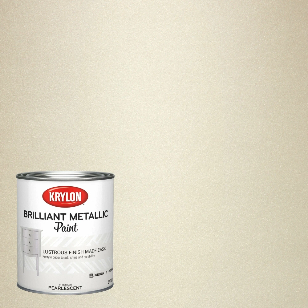 Краска Krylon Glitter Finish декоративное прозрачное покрытие с глиттером, золото /серебро / перламутр 0,946л