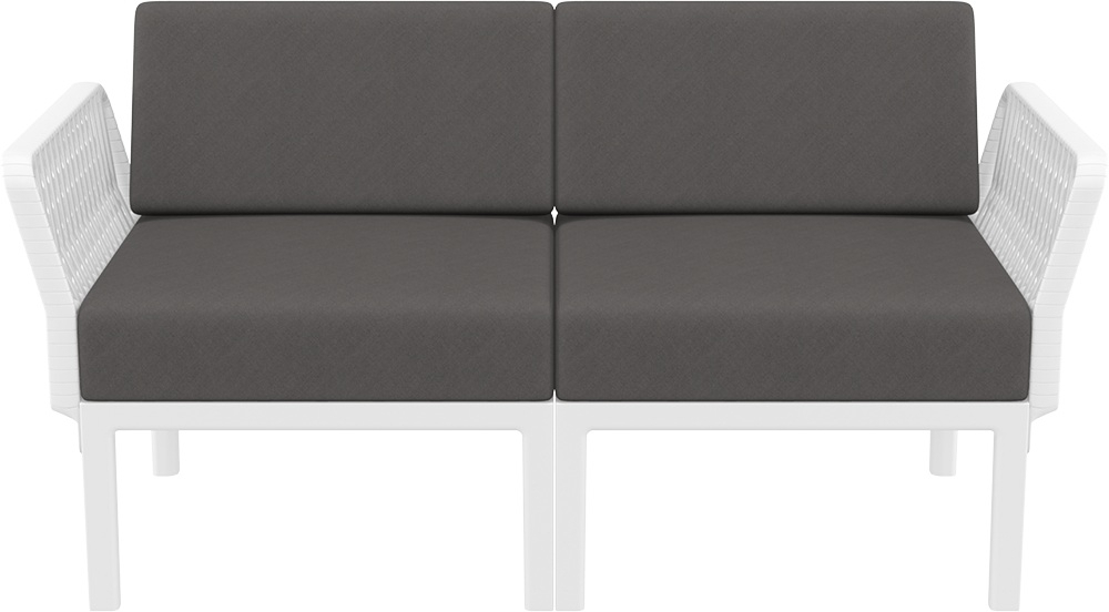Комплект пластиковой мебели Siesta Contract Portofino Lounge, белый, темно-серый