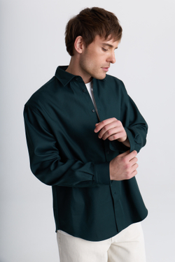 Рубашка из хлопка | dark green