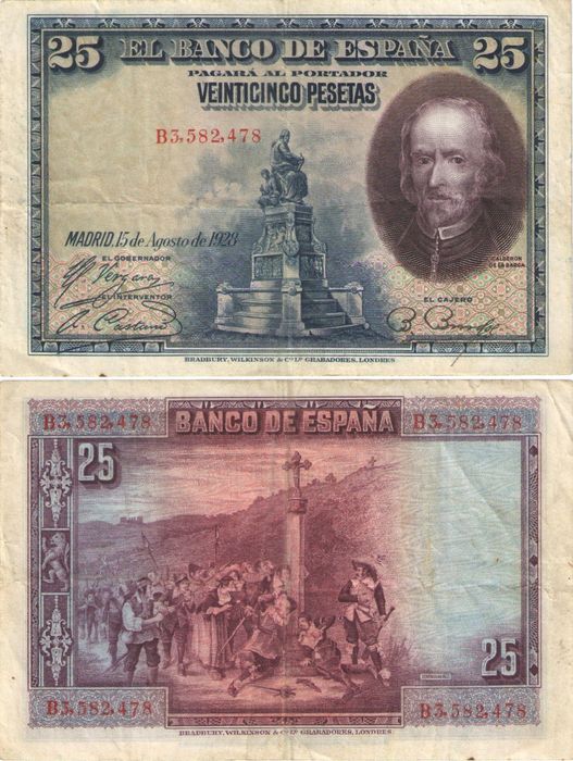 25 песет 1928 Испания