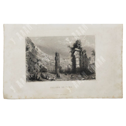 Римский Колизей. Гравюра. Испания, Мадрид. МАСТЕРСКАЯ ГАСПАРА И РОИГА. 1854.