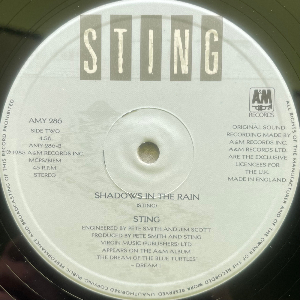 Sting ‎– Fortress Around Your Heart (Англия 1985г.) 12", 45 RPM