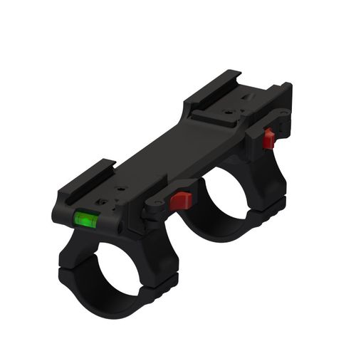 Быстросъёмный моноблочный кронштейн Aimpro на picatinny/weaver D34мм H36мм с уровнем, наклон 20 MOA
