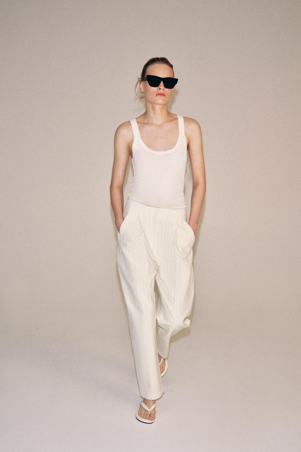 БРЮКИ BARREL В ПОЛОСКУ — ZW COLLECTION — ZARA