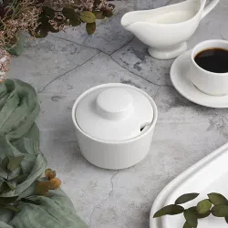 Сахарница d 9,5 см h8 см с крышкой белая фарфор P.L. Proff Cuisine [4]