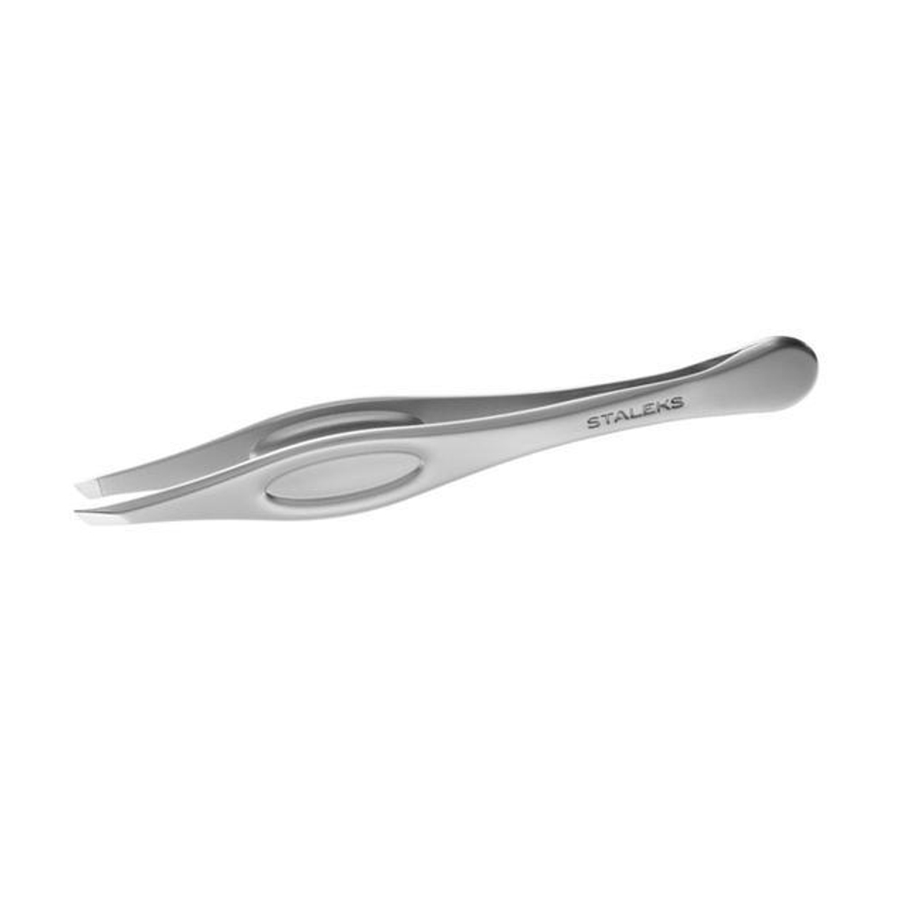 Пинцет Staleks для бровей BEAUTY & CARE 20 TYPE 4 (узкие скошенные кромки)