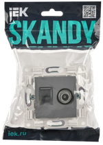 SKANDY Розетка двойная TV+RJ45 кат.5E SK-A14Gr серый IEK