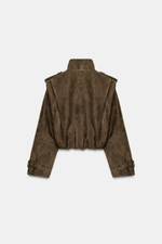 УКОРОЧЕННЫЙ ТРЕНЧ СО СКЛАДКАМИ — ZARA