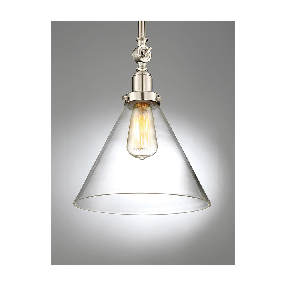 люстра Drake 1 Light 10 inch Satin Nickel Pendant Ceiling Light