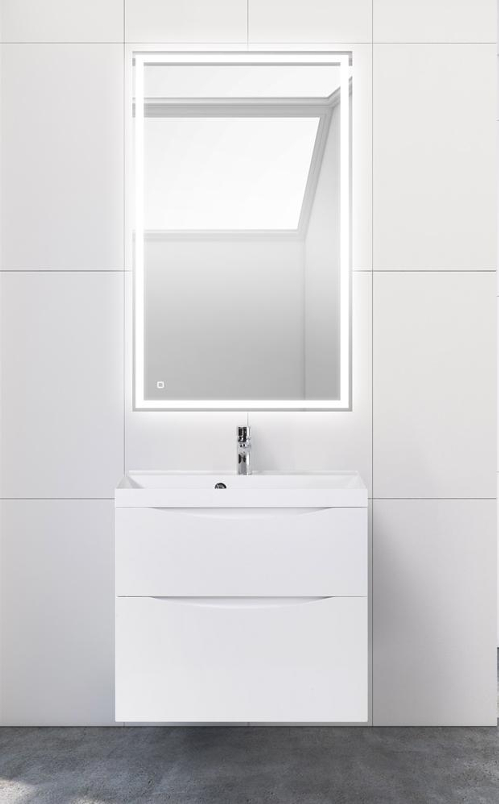 Тумба подвесная с раковиной BelBagno MARINO-H60-700-2C-SO-BL-P
