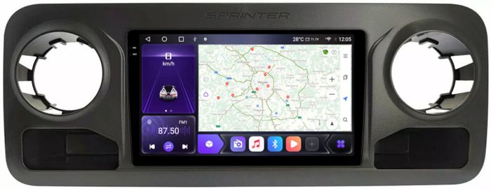 Магнитола для Mercedes-Benz Sprinter 2018-2024+(top) - Kuberg SF-1021-2 QLed+2K, Android 12, Быстрая, CarPlay, 4G SIM-слот