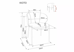 Стул SIGNAL KIOTO D t.253 бежевый/орех