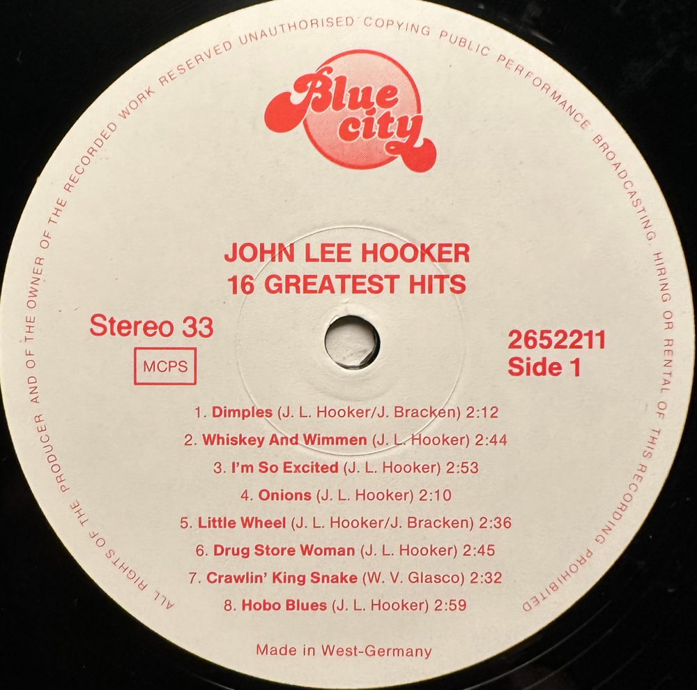 John Lee Hooker - 16 Greatest Hits (Германия)