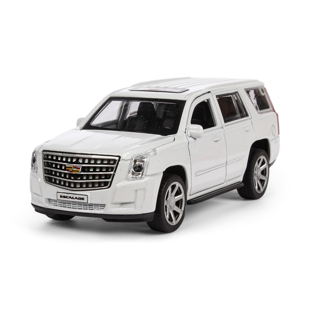 Модель ин. мет. "Cadillac Escalade" 12см, открыв. двери, белый в коробка ESCALADE-WT (Технопарк)