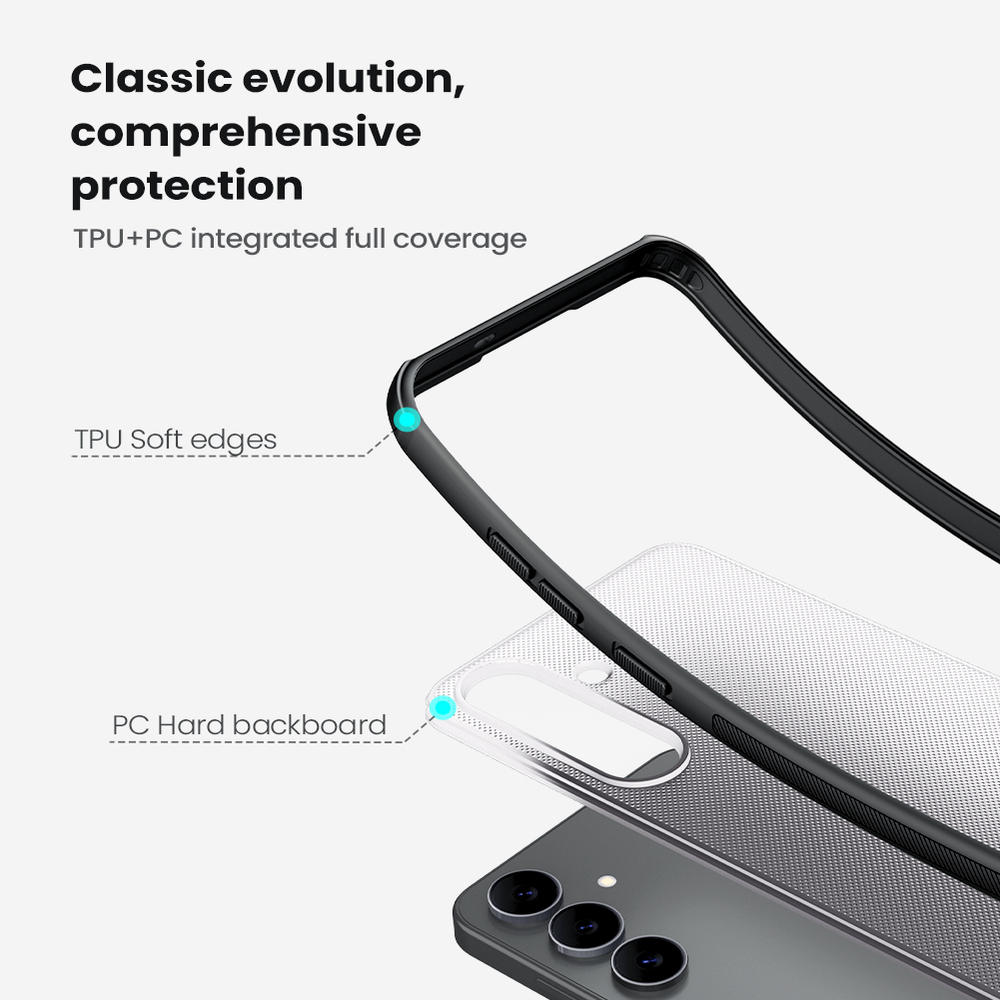 Противоударный чехол тонированный прозрачный для Samsung Galaxy S25 FE, серия Super Frosted Shield Pro от Nillkin