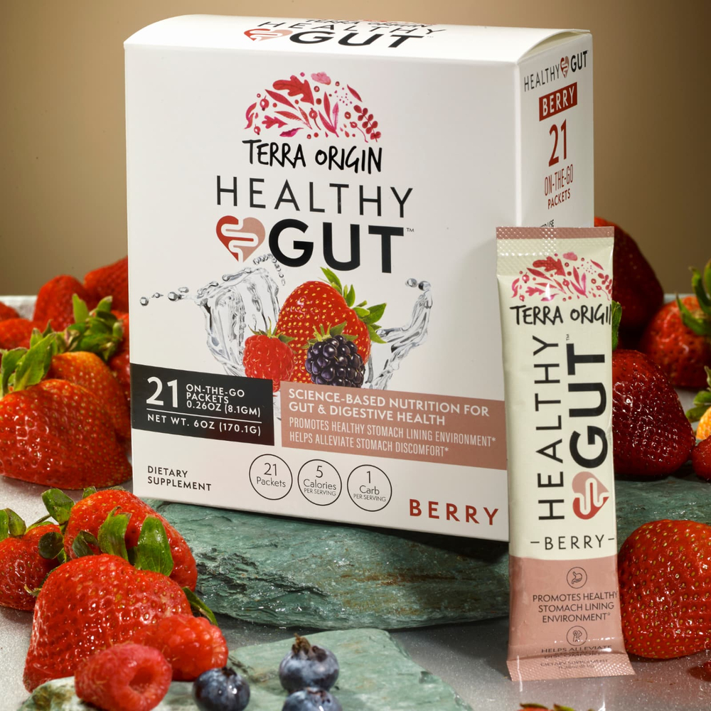 Terra Origin, Healthy Gut ™, ягоды, 21 пакетик, по 8,1 г (0,26 унции)