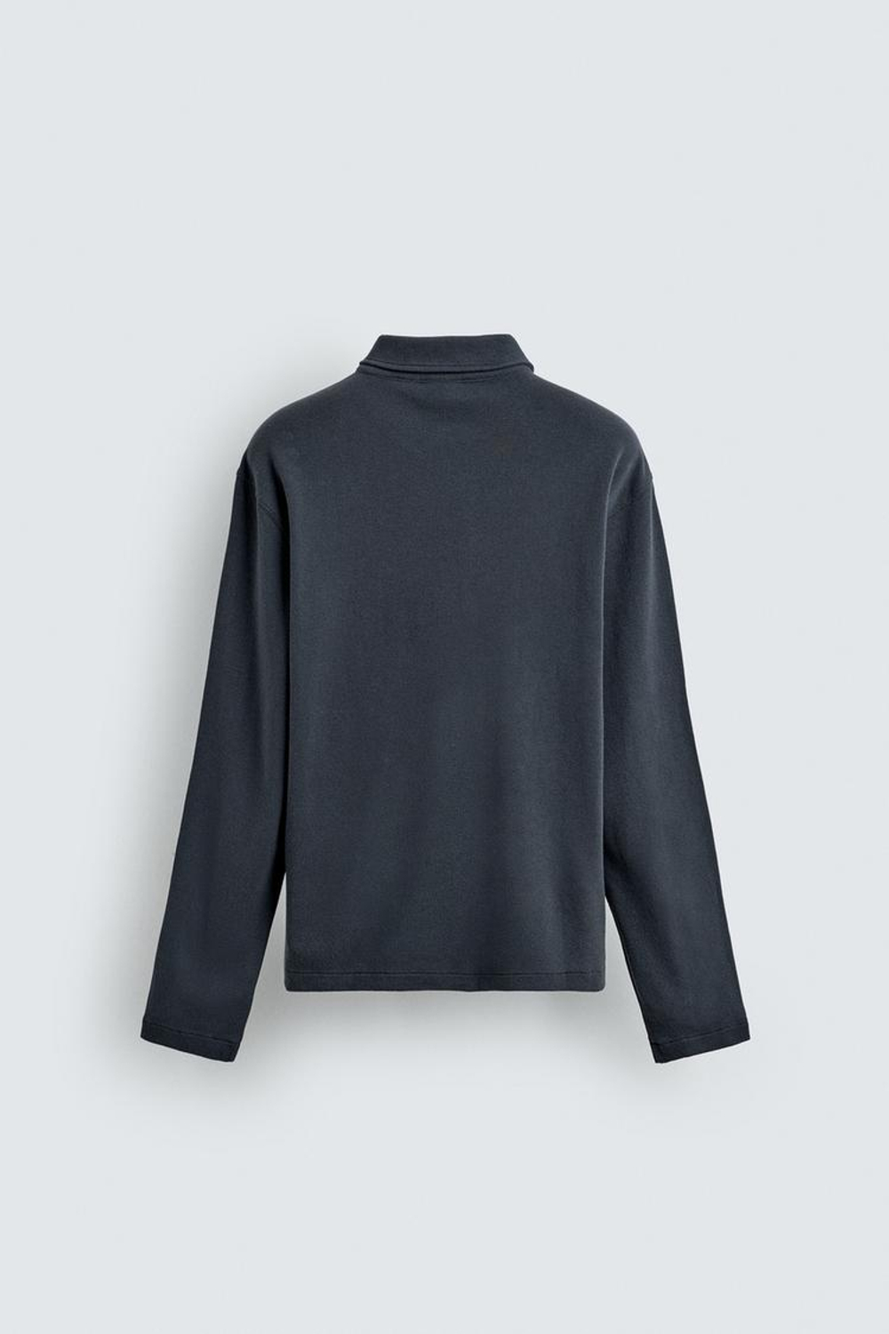 ZARA ПОЛО ИЗ ХЛОПКА С ВОРСИСТОЙ ТЕКСТУРОЙ ORIGINS, СЕРО-КОРИЧНЕВЫЙ