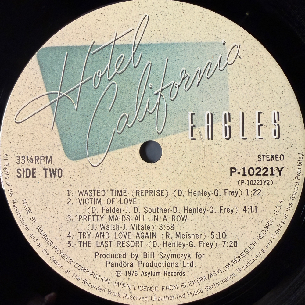 Eagles - Hotel California (Япония 1976г.)