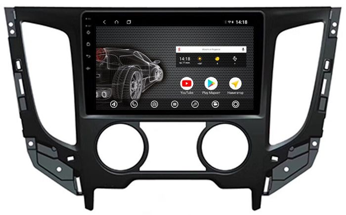 Магнитола для Mitsubishi L200 2015-2024+ (кондиционер), FIAT Fullback - AK384R9-MTK Android 10