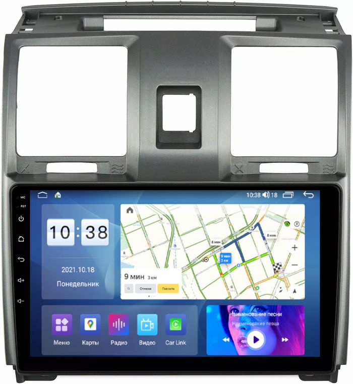 Магнитола для УАЗ Патриот, Пикап 2012-2016 - Parafar PF240LUX1UHD на Android 13, Быстрая, QLED, CarPlay, 4G SIM-слот