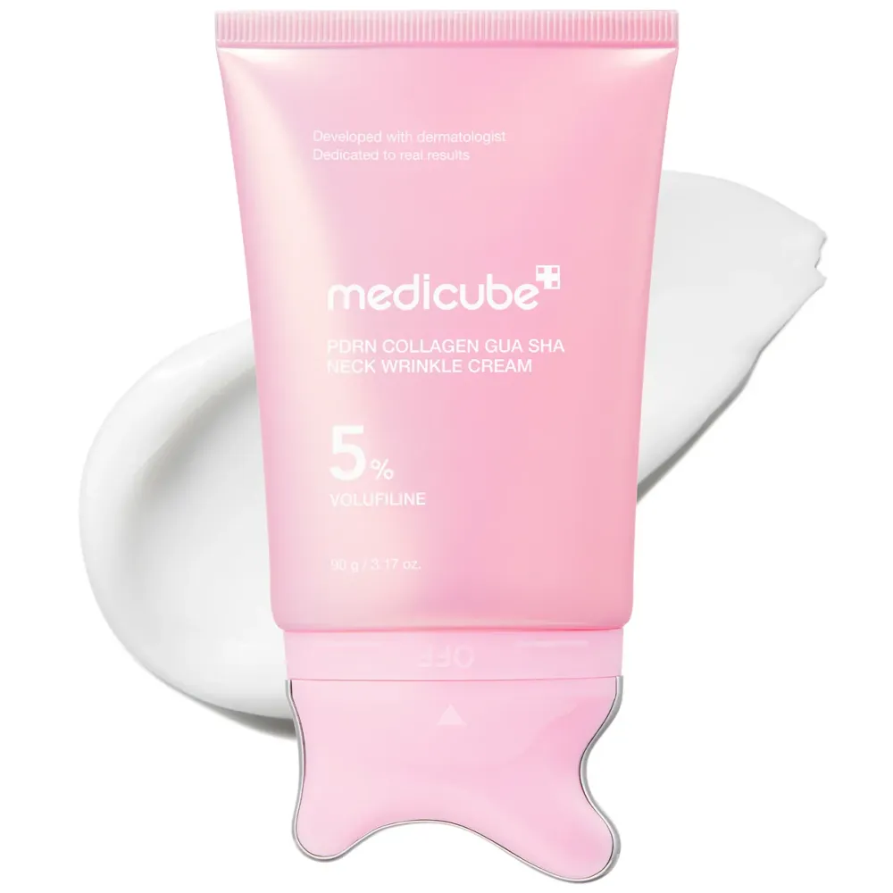 MEDICUBE Массажный крем гуаша для нижней трети лица PDRN Collagen Gua Sha Neck Wrinkle Cream