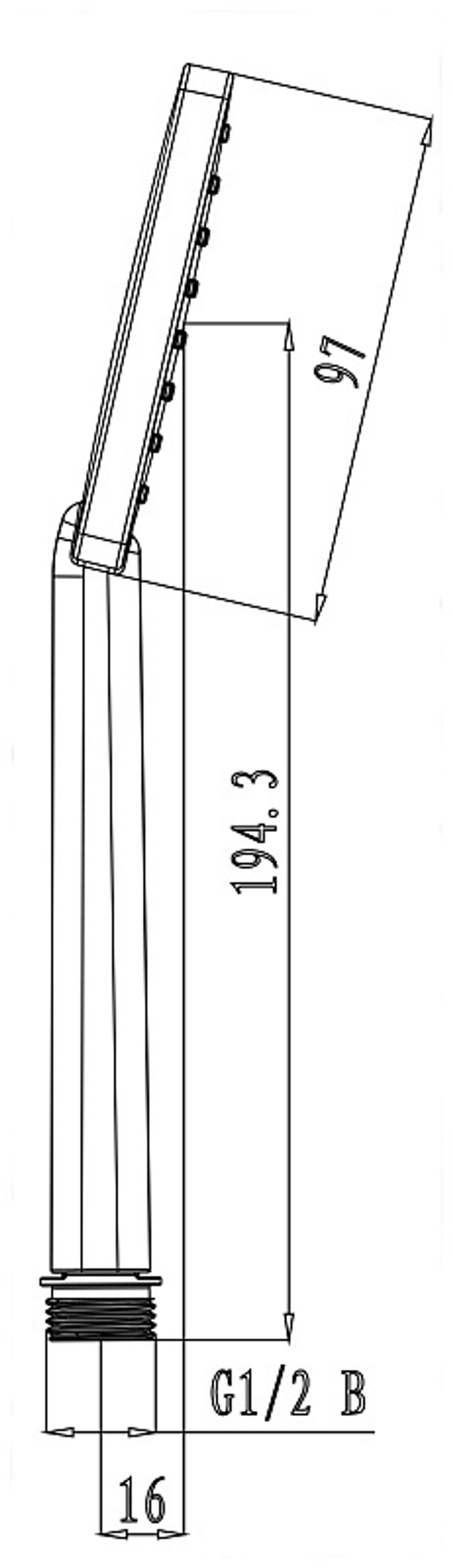 Душевая лейка LEMARK LM1411C 1-функциональная
