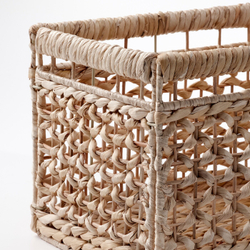 IKEA TÄTING (ИКЕА ТЭТИНГ) — Корзина, водный гиацинт/натуральный, 35x25x25 см, фото 4