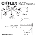 Потолочная люстра Citilux TIKA CL133171