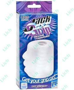 Прозрачный рифлёный мастурбатор JACK GRIP