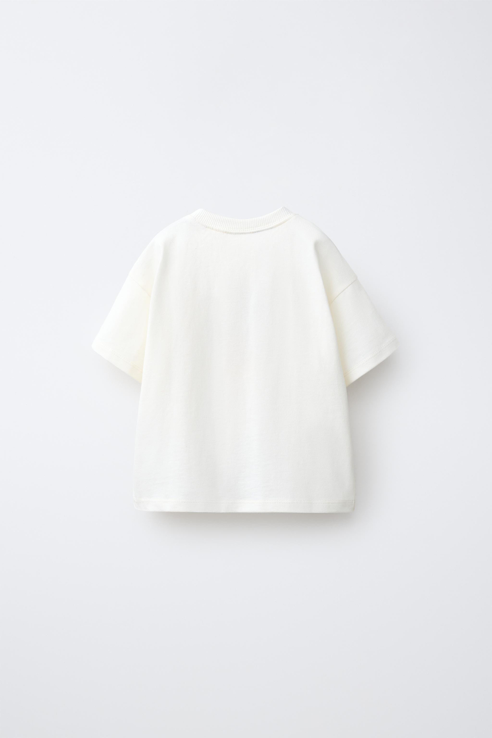 ZARA ФУТБОЛКА С ВЫШИВКОЙ КРЕСТИКОМ «МИККИ МАУС» © DISNEY, ЖЕЛТОВАТО-БЕЛЫЙ